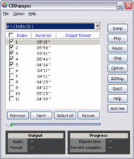 Audio CD/DVD Dumper screenshot